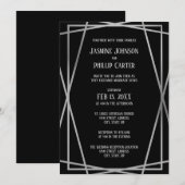 Mid Mod B&G Design- Wedding/Reception Uitnodiging (Voorkant / Achterkant)