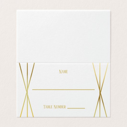 Mid Mod Design - Place Card Kaart (Buitenkant ongevouwen)