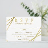 Mid Mod Design - RSVP/Dinner Choices Kaart (Staand voorkant)