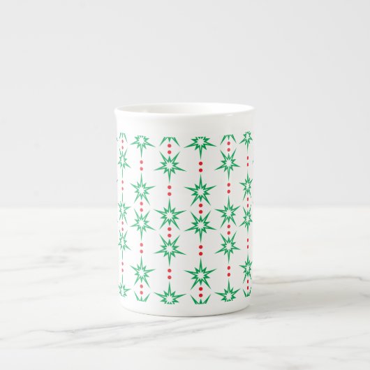Mid Mod Garland Bone China Mug (Devant)