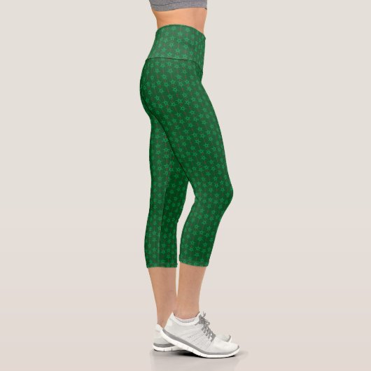 Mid Mod Garland Green High Waising Capri Leggings (Droite)