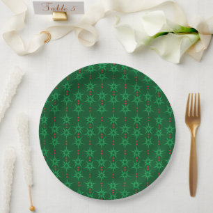 Mid Mod Garland Groen 9" Papier Bord