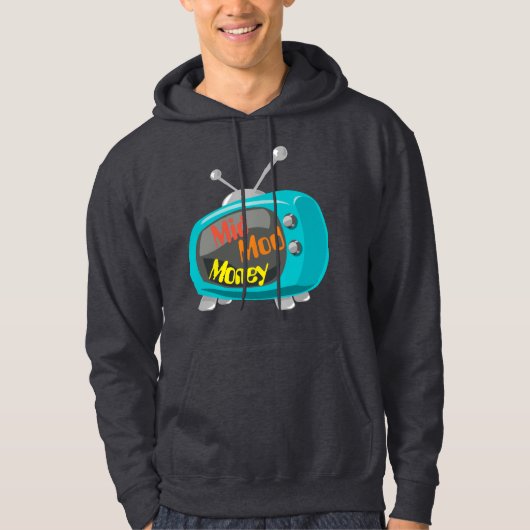Mid Mod Geld Retro TV Hoodie (Voorkant)