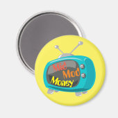 Mid Mod Geld Retro TV Magneet (Voorkant / Achterkant)