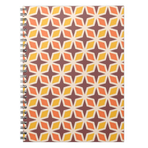 Mid Mod geometrisch sterpatroon Notitieboek