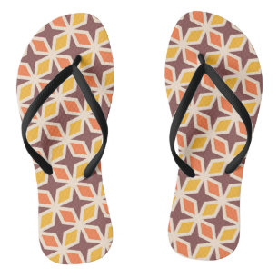 Mid Mod geometrisch sterpatroon Teenslippers