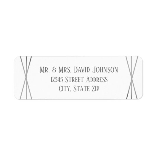 Mid Mod Grey Design - het Etiket van het Adres van (Voorkant)