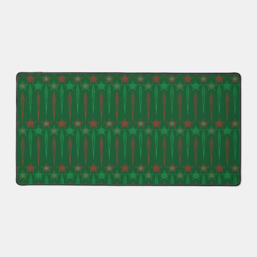 Mid Mod Icicles Green Desk Mat (Recto)