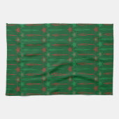 Mid Mod Icicles Green Kitchen Serviette (Horizontal)