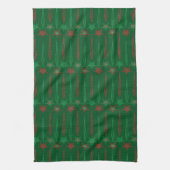 Mid Mod Icicles Green Kitchen Serviette (Vertical)