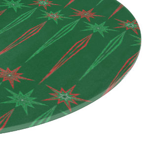 Mid Mod Icicles Groen glas snijplank