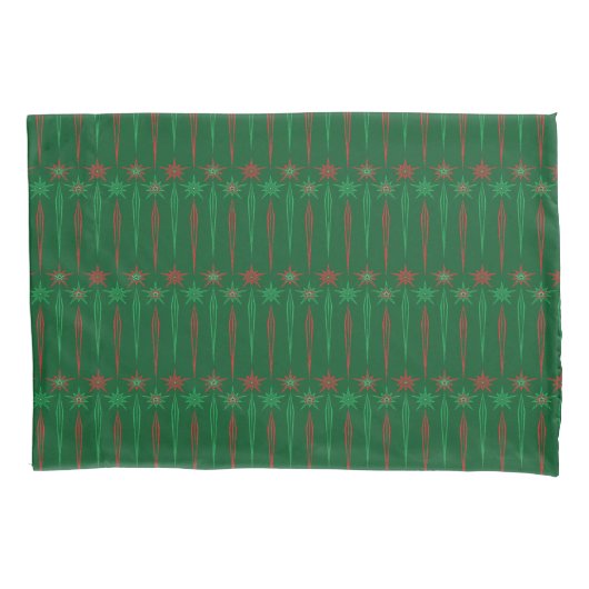 Mid Mod Icicles Groene Koning Kussenslopen (Voorkant-Links)
