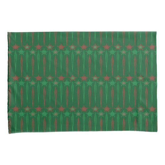 Mid Mod Icicles Groene Koning Kussenslopen (Voorkant-Rechts)