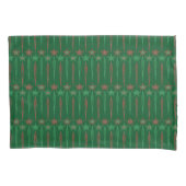 Mid Mod Icicles Groene Standaard Kussenslopen (Voorkant-Links)