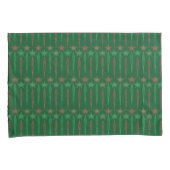 Mid Mod Icicles Groene Standaard Kussenslopen (Voorkant-Rechts)