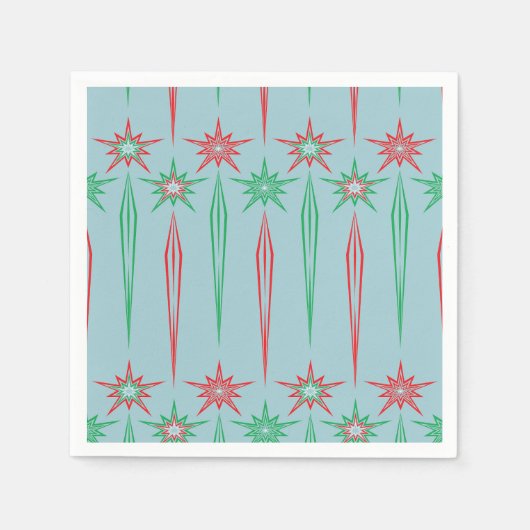 Mid Mod Icicles papieren servet (Voorkant)