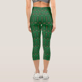 Mid Mod Icicles Vert Haut-ceinture Capri Leggings (Verso)
