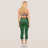 Mid Mod Icicles Vert Haut-ceinture Capri Leggings (Verso)