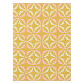 Mid Mod Mustard Geel Roze Geometrisch Tafelkleed (Voorkant)