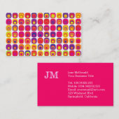 Mid Modern Century Pink Minimalist Visitekaartje (Voorkant / Achterkant)