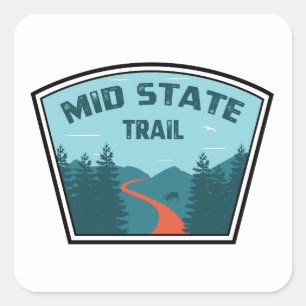Mid State Trail Pennsylvania Vierkante Sticker