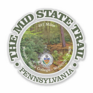 Mid State Trail (rood) Sticker