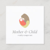 Mid-vrouw Doula Birth Couch moeder en kind Vierkante Visitekaartje (Voorkant)