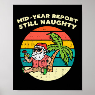 Mid Year Rapport Nog Steeds Stoute Kerstman Strand Poster