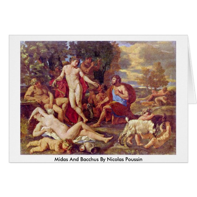 Midas Et Bacchus Par Nicolas Poussin (Devant horizontal)
