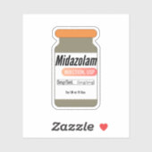 Midazolam Versed Medicine Injectieflacon Sticker (Vel)