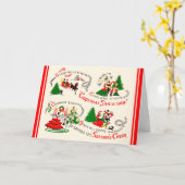 Midcentury Kerst Kaart (Gele Bloem)