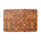 Midcentury MCM Rounded Rectangles Burnt Orange Badmat (Voorkant)