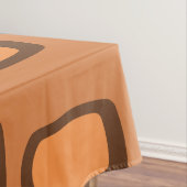 Midcentury MCM Rounded Rectangles Burnt Orange Tafelkleed (Voorbeeld)