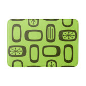 Midcentury MCM Rounded Rectangles Chartreuse Badmat (Voorkant)