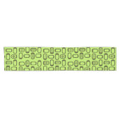 Midcentury MCM Rounded Rectangles Chartreuse Korte Tafelloper (Horizontaal)