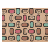 Midcentury MCM Rounded Rectangles Christmas Cookie Tafelkleed (Voorkant (Horizontaal))
