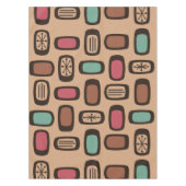 Midcentury MCM Rounded Rectangles Christmas Cookie Tafelkleed (Voorkant)