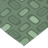 Midcentury MCM Rounded Rectangles Forest Green Korte Tafelloper (Hoek)