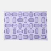 Midcentury MCM Rounded Rectangles Lavender Deurmat (Voorkant)