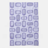 Midcentury MCM Rounded Rectangles Lavender Theedoek (Verticaal)