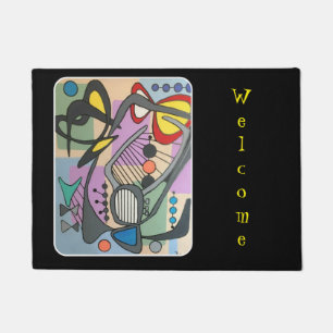 'MidCentury Mod Spider Song' schilderij op een Deurmat