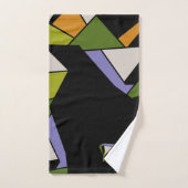 Midcentury Modern Abstract Krachtig Tangram Dier Bad Handdoek (Handdoek)