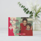 Midcentury Modern Christmas Kaart (Staand voorkant)