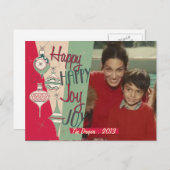 Midcentury Modern Christmas Kaart (Voorkant / Achterkant)