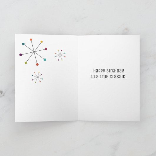 Midcentury Modern Funny Verjaardag Kaart (Binnen)