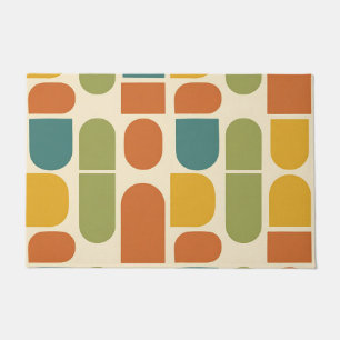 Midcentury Modern Organische Vormen Patroon Deurmat