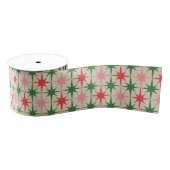 Midcentury Modern Retro Christmas Starbursts Grosgrain Lint (Spoel)