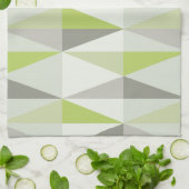 MidCentury Modern Triangles Chartreuse Theedoek (Gevouwen)