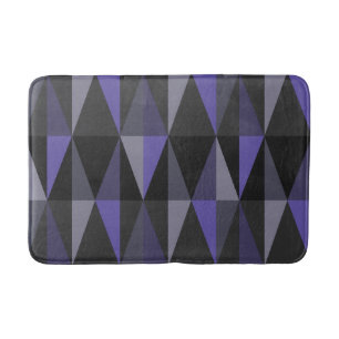 MidCentury Modern Triangles Dark Indigo Badmat