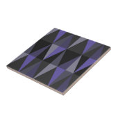 MidCentury Modern Triangles Dark Indigo Tegeltje (Zijkant)
